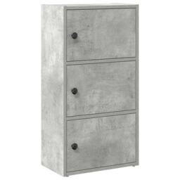 Berkfield Home Bookcase Concrete Grey 40x24x77 cm Engineered Wood - Size: 40 x 24 x 77 cm - thumbnail 2