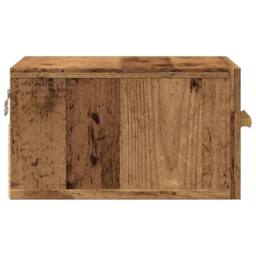 Berkfield Home Suitable Wall-mounted Bedside Cabinets 2 pcs Old Wood 35x35x20 cm in Brown - Size: 35 x 35 x 20 cm - thumbnail 6