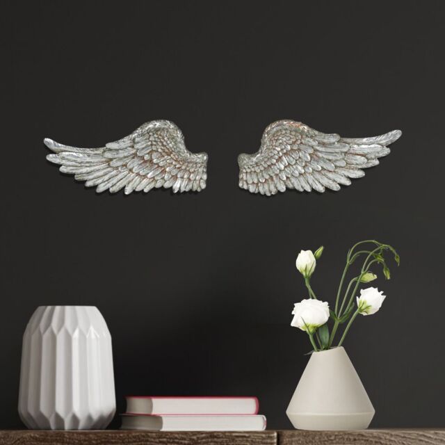 Marco Paul 2pc Silver Angel Wings Wall Ornament - image 1