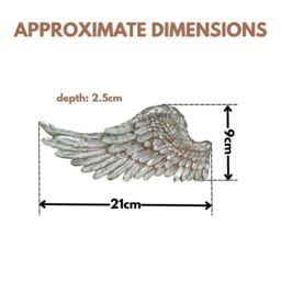 Marco Paul 2pc Silver Angel Wings Wall Ornament - thumbnail 2