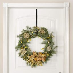 Shatchi 38Cm Metal Wreath Hanger - Stylish & Durable in Black - Size: 1 Pack - thumbnail 6