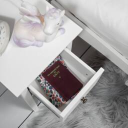 Nöa and Nani Asora Bedside 2 Drawer Cabinet Nightstand Side Table Wooden in White - thumbnail 4