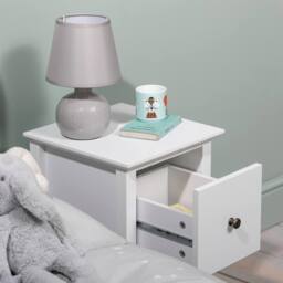 Nöa and Nani Asora Bedside 2 Drawer Cabinet Nightstand Side Table Wooden in White - thumbnail 2