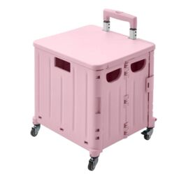 Living and Home 45L Foldable Shopping Trolley with Wheels in Pink - thumbnail 5