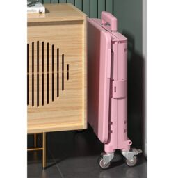 Living and Home 45L Foldable Shopping Trolley with Wheels in Pink - thumbnail 3