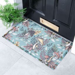 Artsy Mats Magical Mushrooms x Celia Battaini Doormat (70 x 40cm) in White - Size: 40 cm x 70 cm
