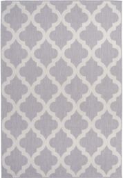 THE RUGS Outdoor Indoor Moroccan Garden Patio Rug Weatherproof Jet Washable in Grey - Size: 200 cm x 290 cm - thumbnail 2