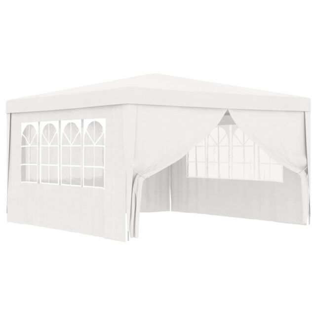 Berkfield Home Professional Party Tent with Side Walls 4x4 m White 90 g/m? - image 1