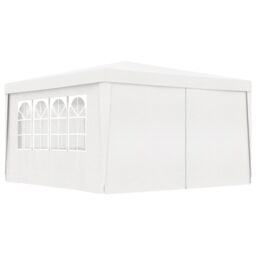 Berkfield Home Professional Party Tent with Side Walls 4x4 m White 90 g/m? - thumbnail 2