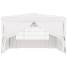 Berkfield Home Professional Party Tent with Side Walls 4x4 m White 90 g/m? - thumbnail 3