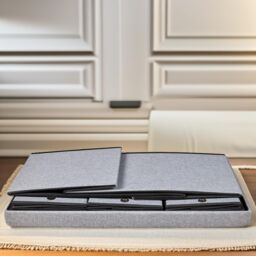 Pirlo Plush Ottoman Storage Box Grey With 6 Drawers - thumbnail 5