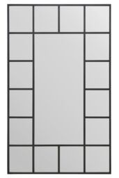 "MirrorOutlet Black Modern Wall & Leaner Garden Mirror 71""x 43"" 180x110cm - Size: 1 Pack" - thumbnail 3