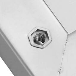 Berkfield Home Wall Shelves 2 pcs 100x23.5x3 cm Silver Stainless Steel - thumbnail 9
