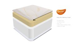 Sareer Furniture Limited 10 Inch Ruby Memory Foam Mattress in White - Size: King - thumbnail 3