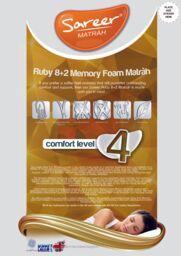 Sareer Furniture Limited 10 Inch Ruby Memory Foam Mattress in White - Size: King - thumbnail 4