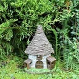 EONLION DS5752WG Solar Garden Ornament Fairy House Pixie Lawn Decoration in Brown - thumbnail 3