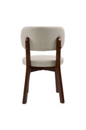 Living and Home 2Pcs Upholstered Dining Chair with Wooden Frame in Beige - thumbnail 6