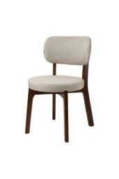 Living and Home 2Pcs Upholstered Dining Chair with Wooden Frame in Beige - thumbnail 4