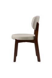 Living and Home 2Pcs Upholstered Dining Chair with Wooden Frame in Beige - thumbnail 5