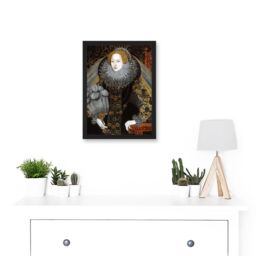 Artery8 Queen Elizabeth I England Portrait Painting Royal Historic Artwork Framed Wall Art Print A4 in Black - thumbnail 2