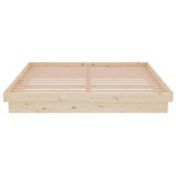 Berkfield Home Beautiful Bed Frame without Mattress Solid Wood 160x200 cm in Light Brown - thumbnail 5