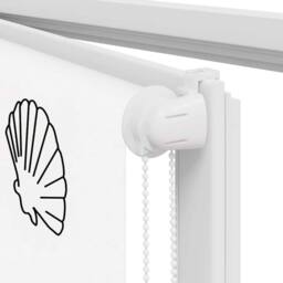 Berkfield Home Shower Roller Blind 140x240 cm Fabric Width 136 cm in White - thumbnail 9