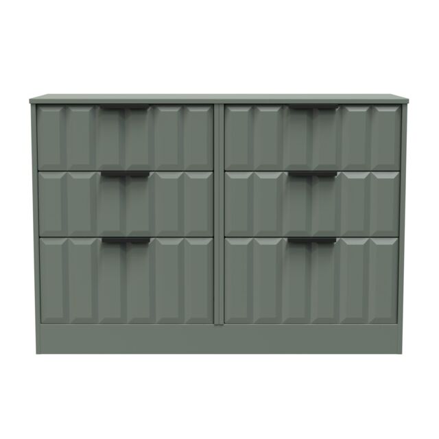 Ready Assembled 2 U Seattle 6 Drawer Wide Chest (Ready Assembled) in Pale Green - image 1