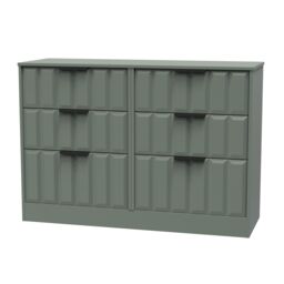Ready Assembled 2 U Seattle 6 Drawer Wide Chest (Ready Assembled) in Pale Green - thumbnail 3
