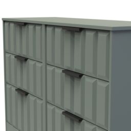 Ready Assembled 2 U Seattle 6 Drawer Wide Chest (Ready Assembled) in Pale Green - thumbnail 4