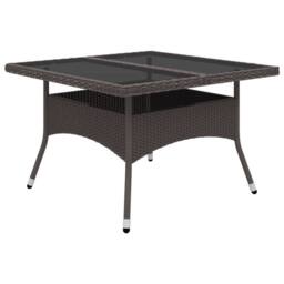 Berkfield Home Elegant 9 Piece Garden Dining Set Poly Rattan & Tempered Glass Brown - thumbnail 7