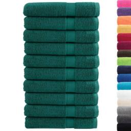 Berkfield Home Premium Sauna Towels SOLUND 10 pcs Green 80x200 cm 600 gsm - thumbnail 3