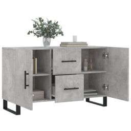 Berkfield Home Sideboard Concrete Grey 100x36x60 cm Engineered Wood - Size: 100 x 36 x 60 cm - thumbnail 4