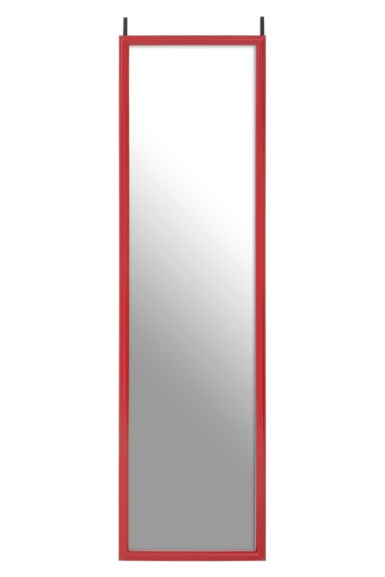 Orsina Versatile Over Door Plastic Frame Mirror, Sleek Mirror For Home, Durable Arched Mirror For Bedroom in Red - image 1