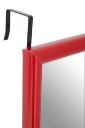 Orsina Versatile Over Door Plastic Frame Mirror, Sleek Mirror For Home, Durable Arched Mirror For Bedroom in Red - thumbnail 3