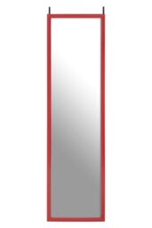 Orsina Versatile Over Door Plastic Frame Mirror, Sleek Mirror For Home, Durable Arched Mirror For Bedroom in Red