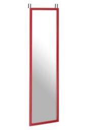 Orsina Versatile Over Door Plastic Frame Mirror, Sleek Mirror For Home, Durable Arched Mirror For Bedroom in Red - thumbnail 2