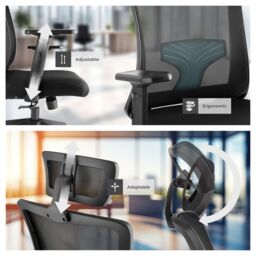 tectake Office Chair Phoebe in Black - thumbnail 8