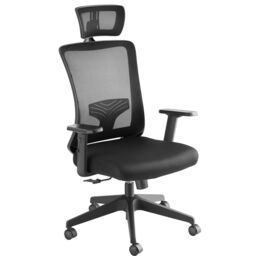tectake Office Chair Phoebe in Black - thumbnail 1