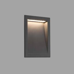 Netlighting Soun LED Outdoor Recessed Wall Light Dark Grey IP65