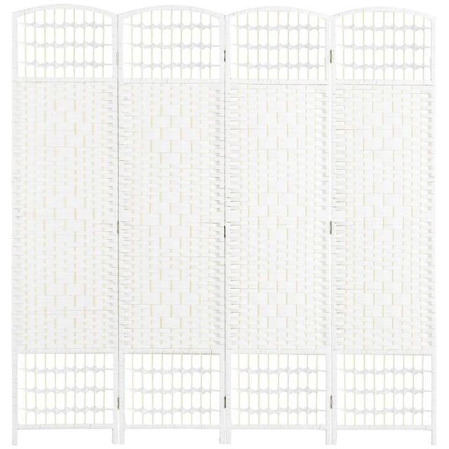 PAWNORA 4 Panel Folding Room Divider in White - image 1