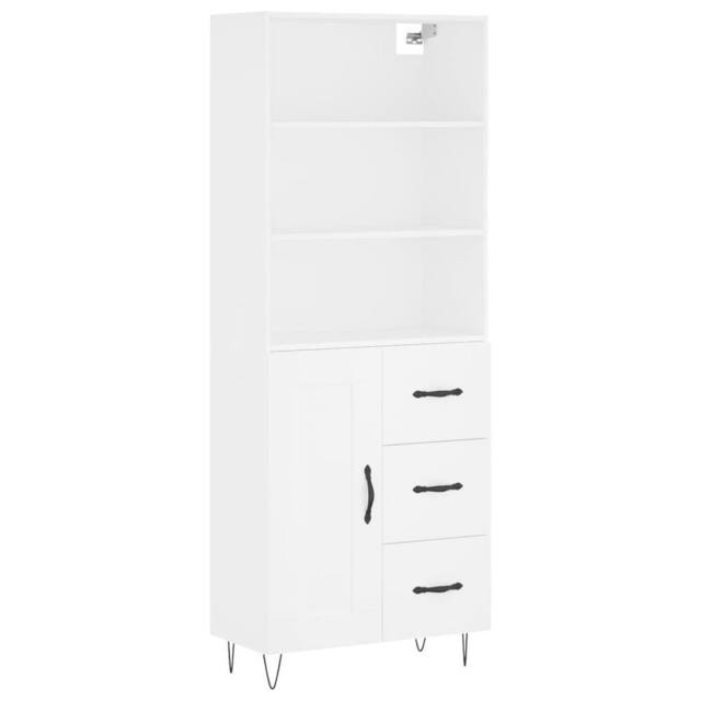 Berkfield Home Highboard White 69.5x34x180 cm Engineered Wood - image 1