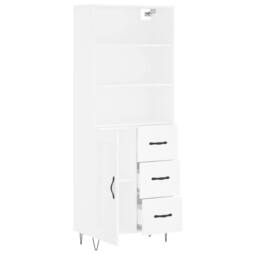 Berkfield Home Highboard White 69.5x34x180 cm Engineered Wood - thumbnail 4