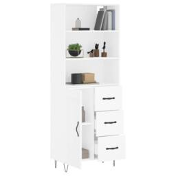 Berkfield Home Highboard White 69.5x34x180 cm Engineered Wood - thumbnail 3
