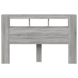 Berkfield Home LED Headboard Grey Sonoma 160x18.5x103.5 cm Engineered Wood - thumbnail 6