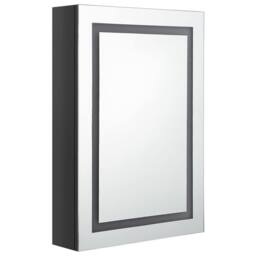 Berkfield Home LED Bathroom Mirror Cabinet Shining Black 50x13x70 cm - Size: 50 x 13 x 70 cm - thumbnail 3