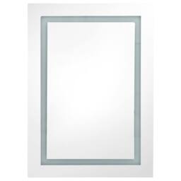 Berkfield Home LED Bathroom Mirror Cabinet Shining Black 50x13x70 cm - Size: 50 x 13 x 70 cm - thumbnail 4