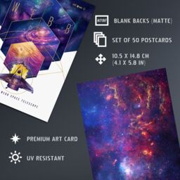 Artery8 Wall Art Print Set Pack of 50 James Webb Hubble Nasa Galaxies Star Clusters Universe Outer Space Collage Kit Postcards Bedroom A6 Set Pack - thumbnail 5