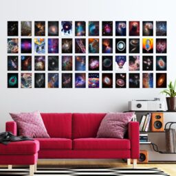 Artery8 Wall Art Print Set Pack of 50 James Webb Hubble Nasa Galaxies Star Clusters Universe Outer Space Collage Kit Postcards Bedroom A6 Set Pack - thumbnail 3