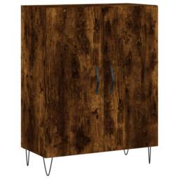 Berkfield Home Highboard Smoked Oak 69.5x34x180 cm Engineered Wood in Brown - thumbnail 7