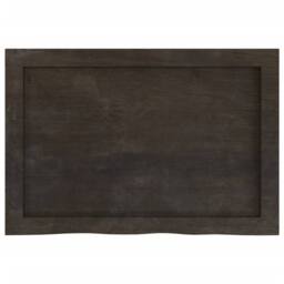 Berkfield Home Wall Shelf Dark Grey 60x40x(2-4) cm Treated Solid Wood Oak - thumbnail 4